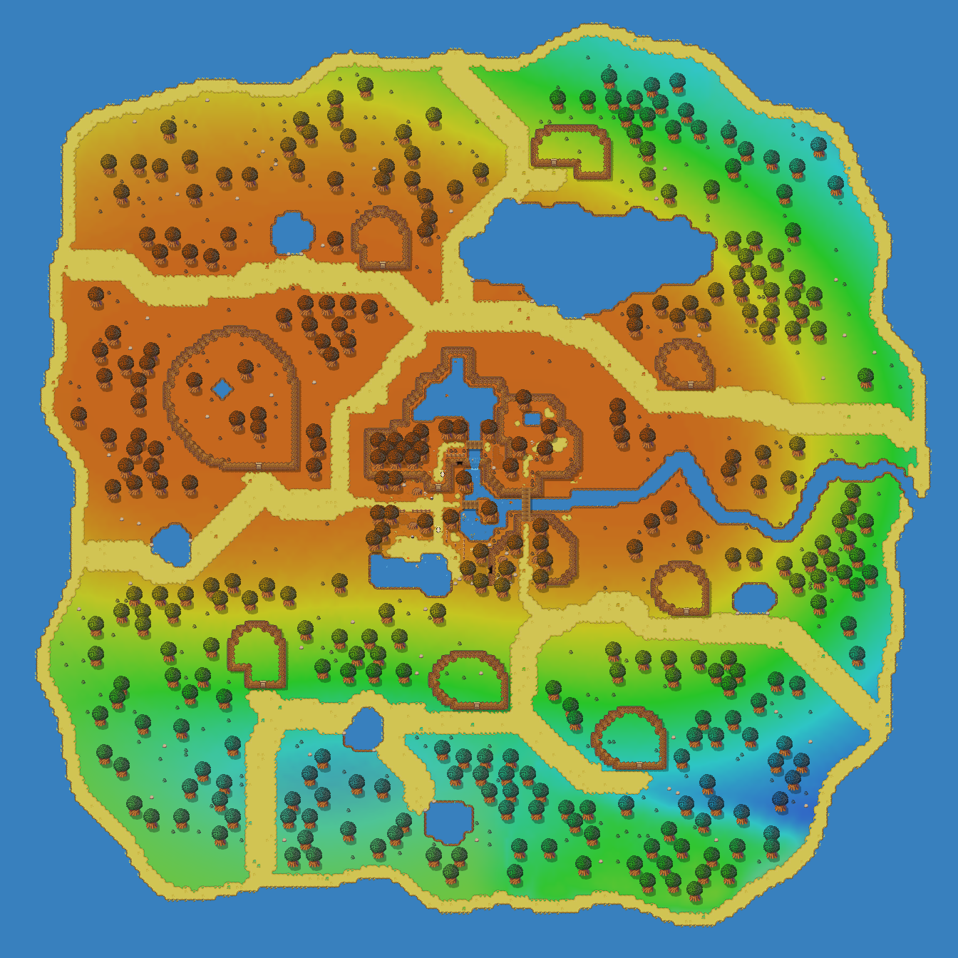 Map of the whole island